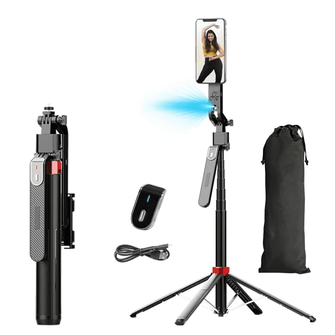 Q185 Auto Face Tracking Tripod - AI Selfie Stick (180cm)