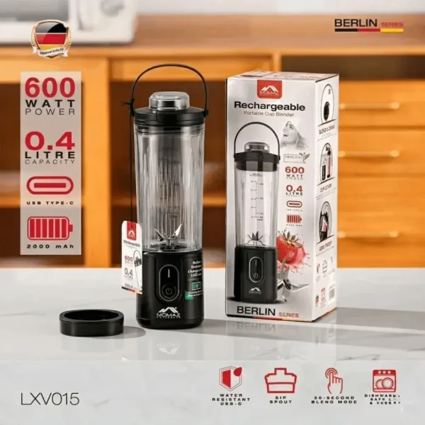 Momaz Rechargeable Portable Cup Blender Berlin Series 600W 0.4L