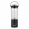 Momaz Berlin Series portable cup blender in black with clear blending cup, 600W rechargeable