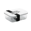 Glass Meal Prep Container with Bamboo Lid & Strap on a white background
