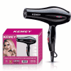 Kemey KM-5810 Professional Hair Dryer in a sturdy black finish.