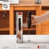 Momaz Battery Operated Electric Milk Frother featuring a stainless steel whisk.