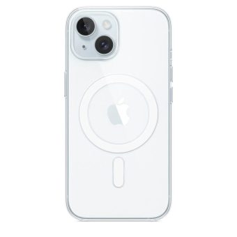 shockproof iPhone Clear Case with MagSafe showcasing its optically clear polycarbonate back.