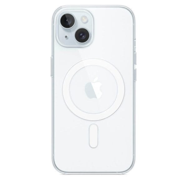 shockproof iPhone Clear Case with MagSafe showcasing its optically clear polycarbonate back.