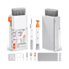 ultifunction Electronics Cleaning Kit displaying brushes, a keycap puller, and a microfiber polishing cloth.