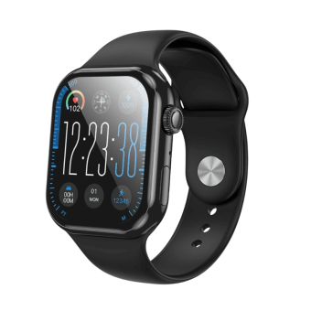 Black Nexera NX-W01 Smart Sports Watch displaying its bright AMOLED screen