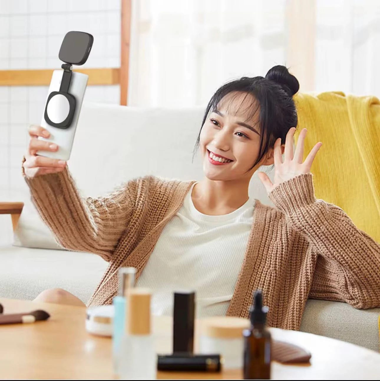 K04 Magnetic Fill Light with Mirror – 3 Color LED Panel - Image 6