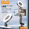 selfie stick tripod single LED fill light, rotatable and detachable, holding phone
