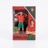 Cristiano Ronaldo collectible action figure in the red and green Portugal national football team jersey with number 7, inside a red and dark green window display box on a solid white background.