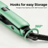 Using the VGR V-526 ceramic straightener on hair to achieve smooth and shiny results.