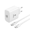 Foneng Eu62 white Super Fast Charger 45w adapter and cable