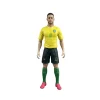 Neymar Jr. collectible action figure dressed in the yellow and green Brazil national football team jersey with number 10, on a white background.