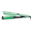 Side profile of the green VGR V-526 professional ceramic hair straightener with LED display.