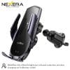 The Nexera NX-CH02 wireless car charger shown separately from its air outlet mount.