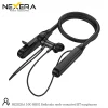 Nexera wireless earphones showing magnetic earbud connection on neckband