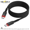 Coiled Nexera NX-CB16 nylon braided USB-C to USB-C charging cable