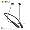 Nexera NX-NB01 wireless earphones in black with neckband and in-ear buds