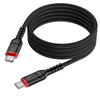 Nexera USB-C to USB-C 60W fast charging data cable with braided nylon cover
