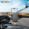 NEXERA Knight phone holder mounted on motorcycle handlebar