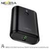 NEXERA Mini Portable Power Bank angled view with LED indicator