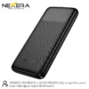 NEXERA 10,000mAh power bank back view, black
