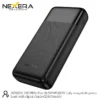 NEXERA 20,000mAh power bank with digital display showing battery level