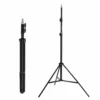Adjustable Light Stand Tripod folded and fully extended, side by side comparison