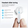 Hoco EQ2 Plus earbud showing touch controls for music, tracks, volume, and voice assistant