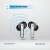 Powerology PWLAU010 wireless earbuds showing their built-in touch control areas