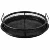 Verotti Round Air Fryer mesh basket and baking sheet, empty, on white background