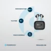 Powerology PWLAU010 earbuds featuring 40dB noise reduction, six-hour playtime, and touch controls