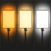 Nexera LED fill light displaying warm, neutral and cool lighting modes